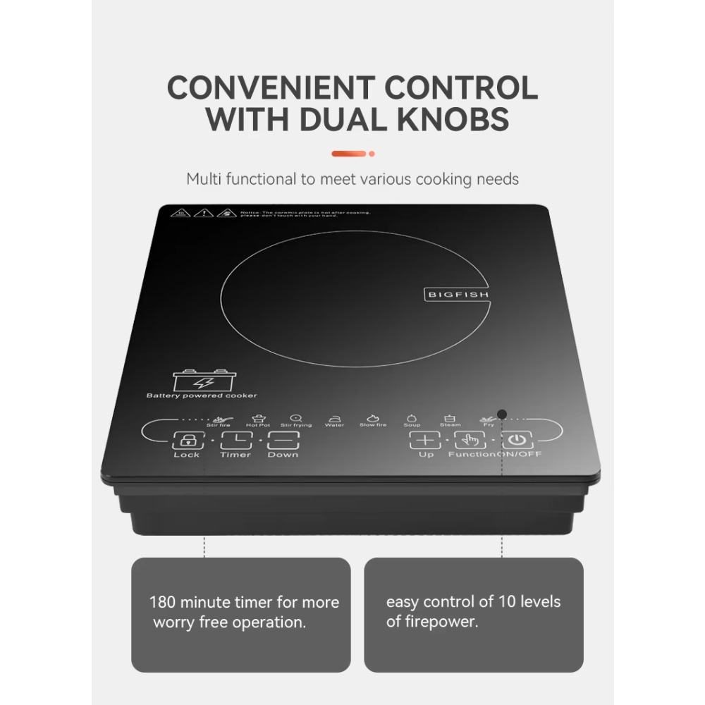 Солнечная индукционная плита 2 – обзор и цена Induction Cooktop Portable