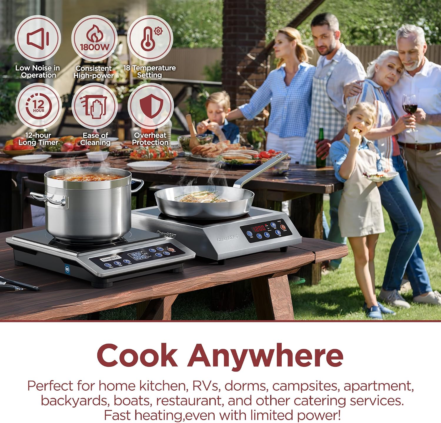 Портативная индукционная плита – обзор и цена Induction Cooktop Portable