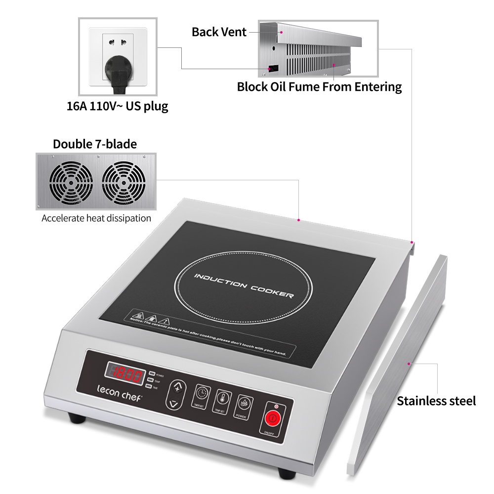 Индукционная плита Lecon Chef  – обзор и цена Induction Cooktop Portable